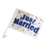 Kép 1/2 - Just Married esküvői zászló kék felírattal