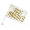 Kép 1/2 - Just Married esküvői zászló arany felírattal