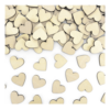 Kép 1/4 - Szív alakú fa konfetti (rusztikus) 50db