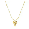 Kép 1/3 - Arany színű nemesacél női nyaklánc szív medállal