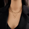 Kép 3/3 - Nemesacél kétsoros gold filled LOVE női nyaklánc 