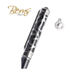 Kép 2/2 - Berns – kristályos golyós toll (PIERCED fekete- ezüst)