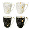 Kép 2/2 - Aranyozott porcelán bögre szett 4db-os - Moonlight & Shooting Star (PPD)