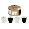 Kép 1/2 - Aranyozott porcelán bögre szett 4db-os - Moonlight & Shooting Star (PPD)