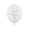 Kép 1/2 - Just married latex lufi esküvőre (30cm) 6db-os