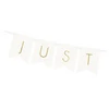 Kép 2/4 -  Just Married felirat - fehér banner arany betűkkel