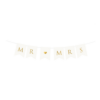 Kép 3/4 - Mr és Mrs felirat - fehér banner arany betűkkel