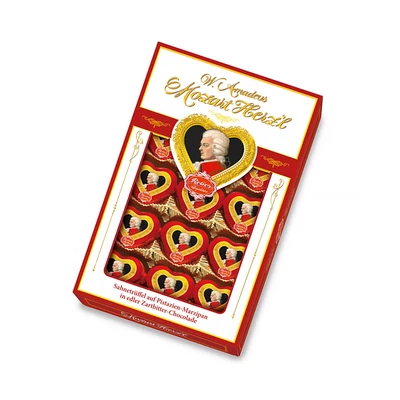 Mozart Herz'l - Pisztácia marcipán szív praliné (Reber) 150gr