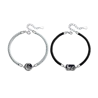 Nemesacél páros szerelem karkötő (Holdfényes éjszaka)