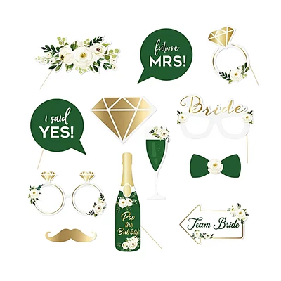 Esküvői fotózási kellék - Fotófülke szelfi botok (12db)