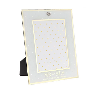Mr és Mrs esküvői fotókeret (10x15cm-es fotóhoz)