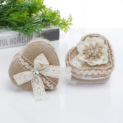 Juta gyűrűtartó doboz