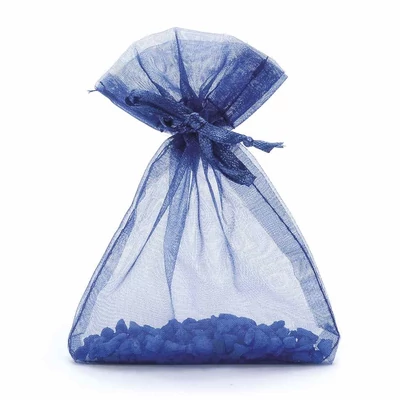 Esküvői királykék organza tasak (9x12cm)