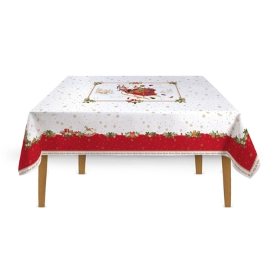 Karácsonyi asztalterítő télapó mintával (145 x 180cm) 100% pamut