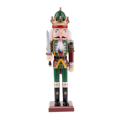 Karácsonyi diótörő figura (30cm) zöld