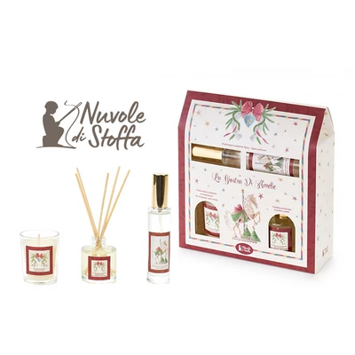 Karácsonyi ajándék szett szobaillatosítóval, illatgyertyával, szoba sprayvel díszdobozban