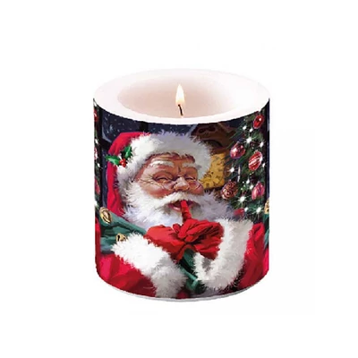 Karácsonyi átvilágítós gyertya - Hush hush (Ambiente) 7,5 x 9cm