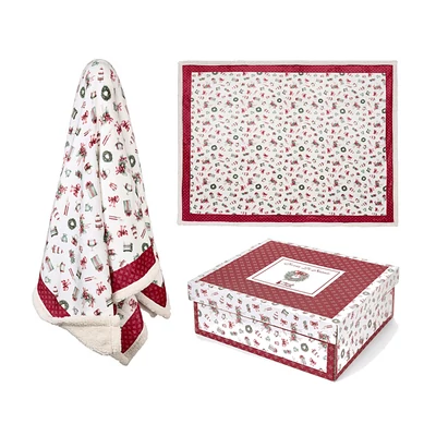 Karácsonyi takaró (pléd) díszdobozban - Storia di Natale (130x160cm)