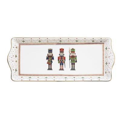 Karácsonyi porcelán tálca diótörő mintával - Nutcrackers (Easy Life)