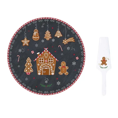 Mézeskalács karácsonyi tortatál lapáttal - Gingerbread (Easy Life)