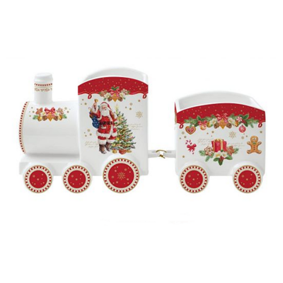 Karácsonyi porcelán vonat süteményes tál - Christmas Memories (Easy LIfe)