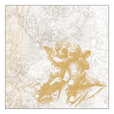 Karácsonyi szalvéta - Classic Angels Gold (Ambiente) 33x33cm