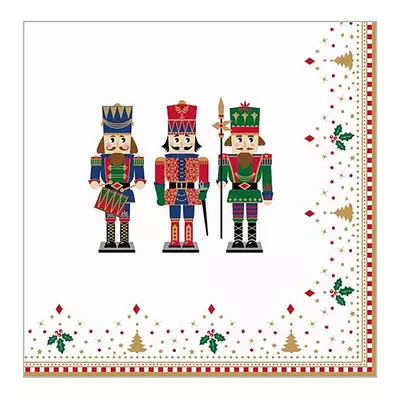 Karácsonyi szalvéta diótörő mintával - Nutcrackers (Easy Life) 33x33cm