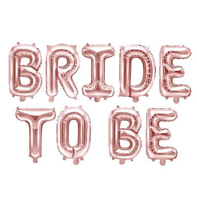 Bride to Be fólia lufi szett lánybúcsúra (rose gold)