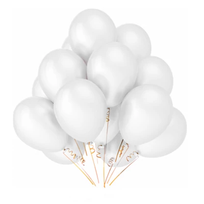 Fehérl lufi (26cm) 10db-os