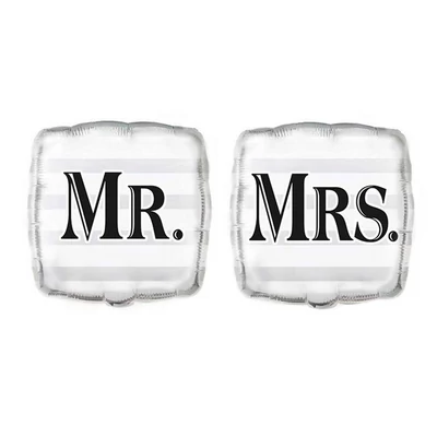 Mr és Mrs fólia lufi párban (44,4cm)