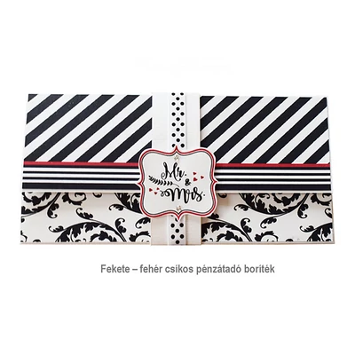 Pénzátadó boríték - Mr & Mrs  (Hand Made)