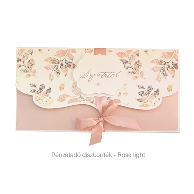 Pénzátadó boríték - Rose light (Hand Made)
