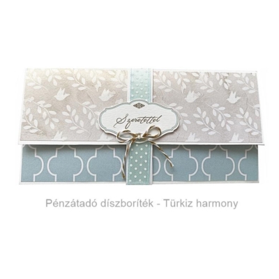 Pénzátadó boríték - Türkiz harmony (Hand Made)