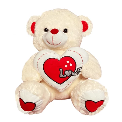 Nagy plüss maci LOVE feliratos szívvel (60cm)