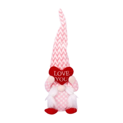 Valentin napi törpe szívvel - Love You  (36cm)