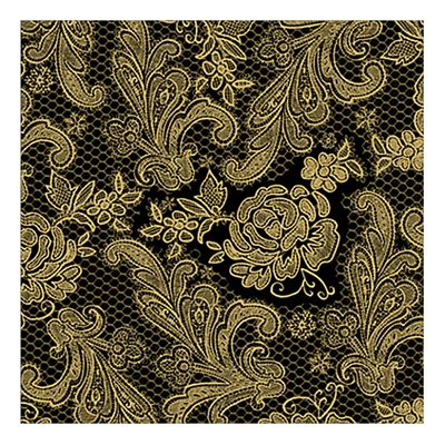 Esküvői szalvéta fekete-arany (33x33cm) PPD