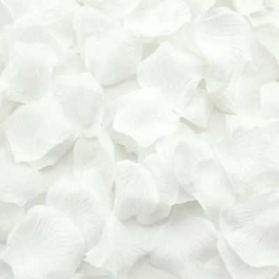 Selyem rózsaszirom - Fehér (100db-os)