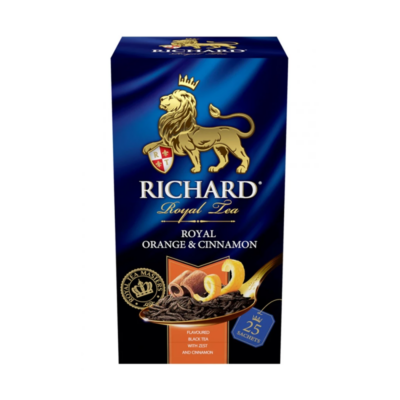 Richard Royal Narancs és Fahéj ízesítésű fekete tea (25x2gr) 