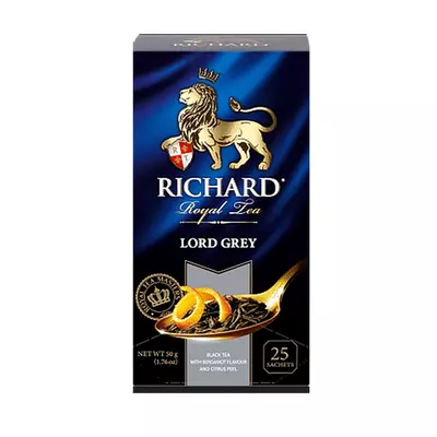 Richard Royal Lord Grey fekete tea bergamott és citrus ízesítéssel (25x2gr)