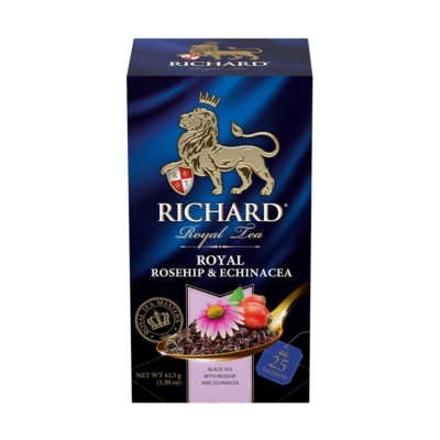 Richard Royal Fekete tea csipkebogyóval és echinaceával (25x1,7gr)
