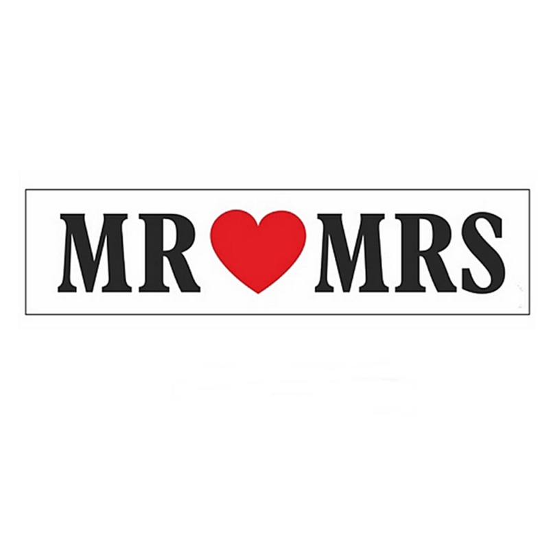 Mr & Mrs esküvői rendszámtábla (piros-fekete)
