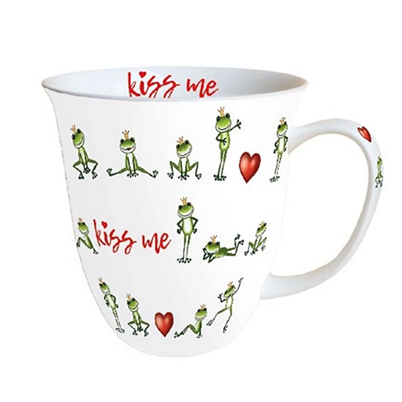 Kiss me - porcelán bögre (4dl)