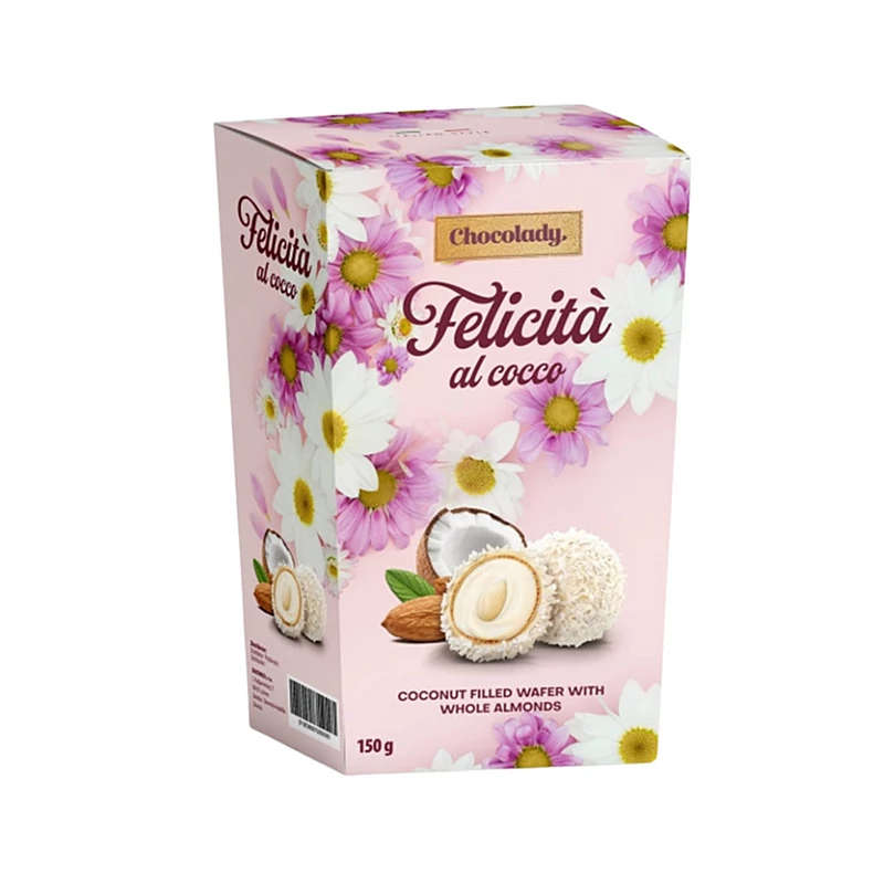 Felicita al cocco - Kókuszos, egész mandulás praliiné (Chocolady) 150gr