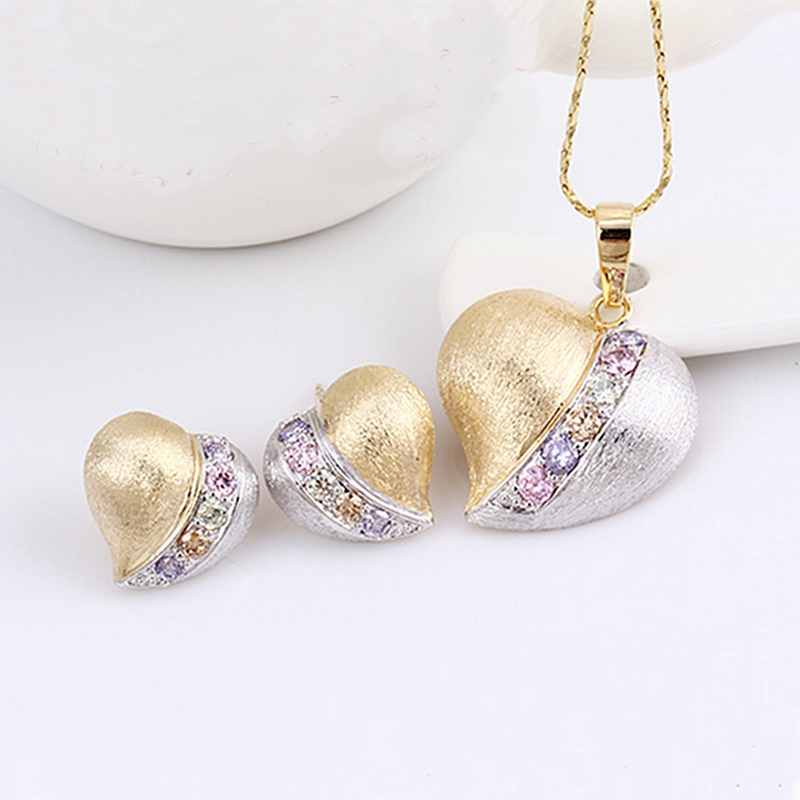 Nikolette szív ékszer szett (Gold Filled)
