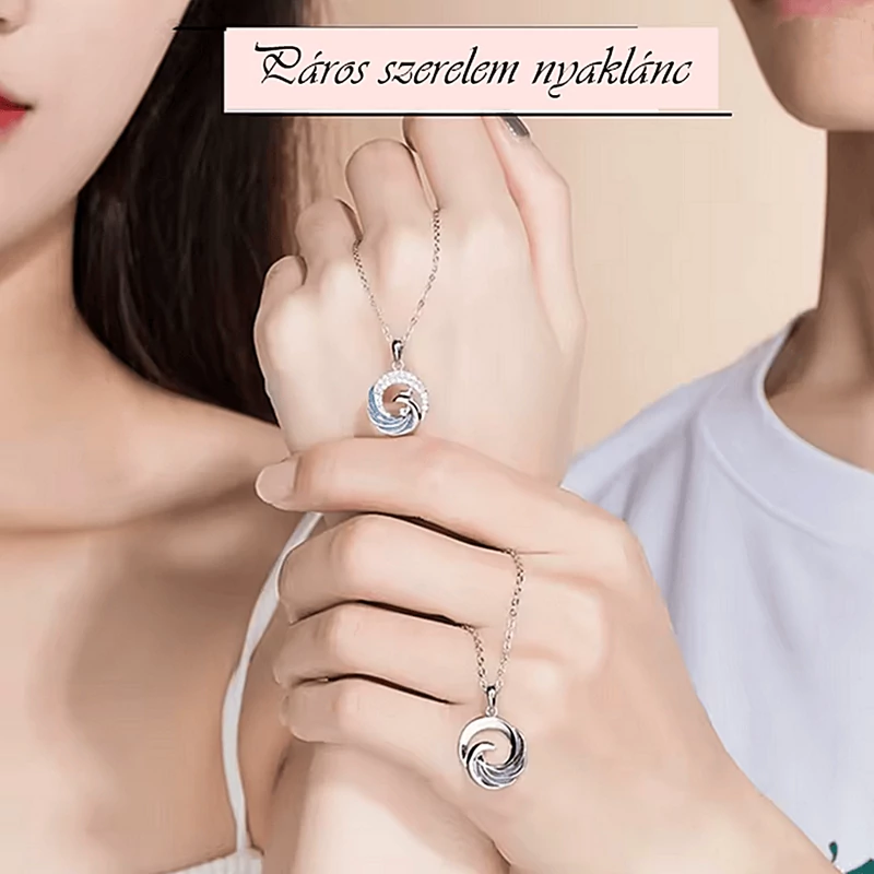 Nemesacél páros nyaklánc szerelmeseknek (Repülj velem) 