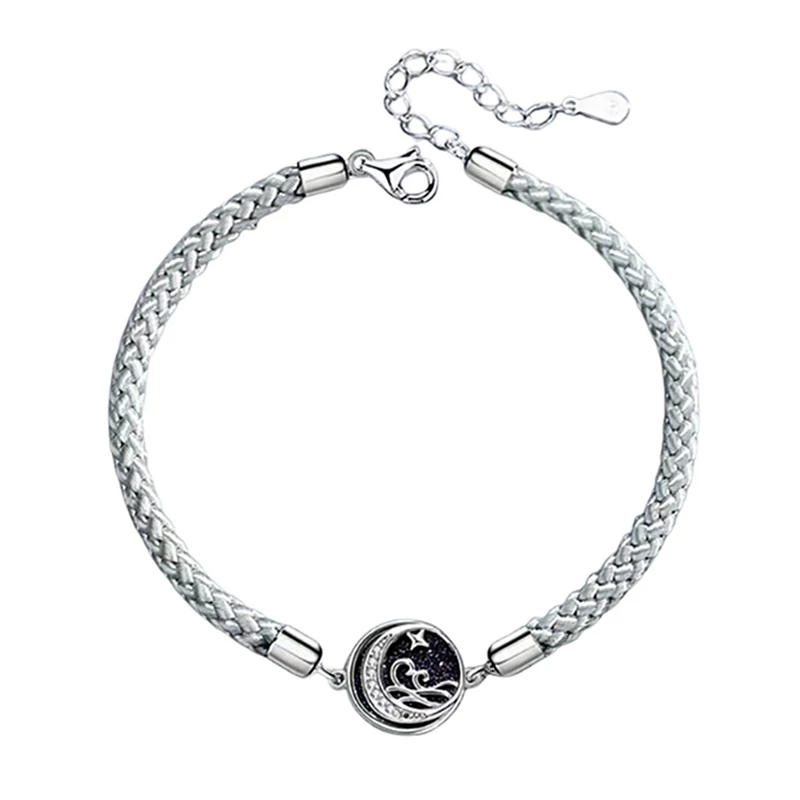 Nemesacél páros szerelem karkötő (Holdfényes éjszaka) - női