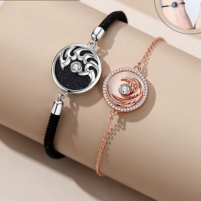 Nemesacél páros karkötő szerelmeseknek (Angyalok) 