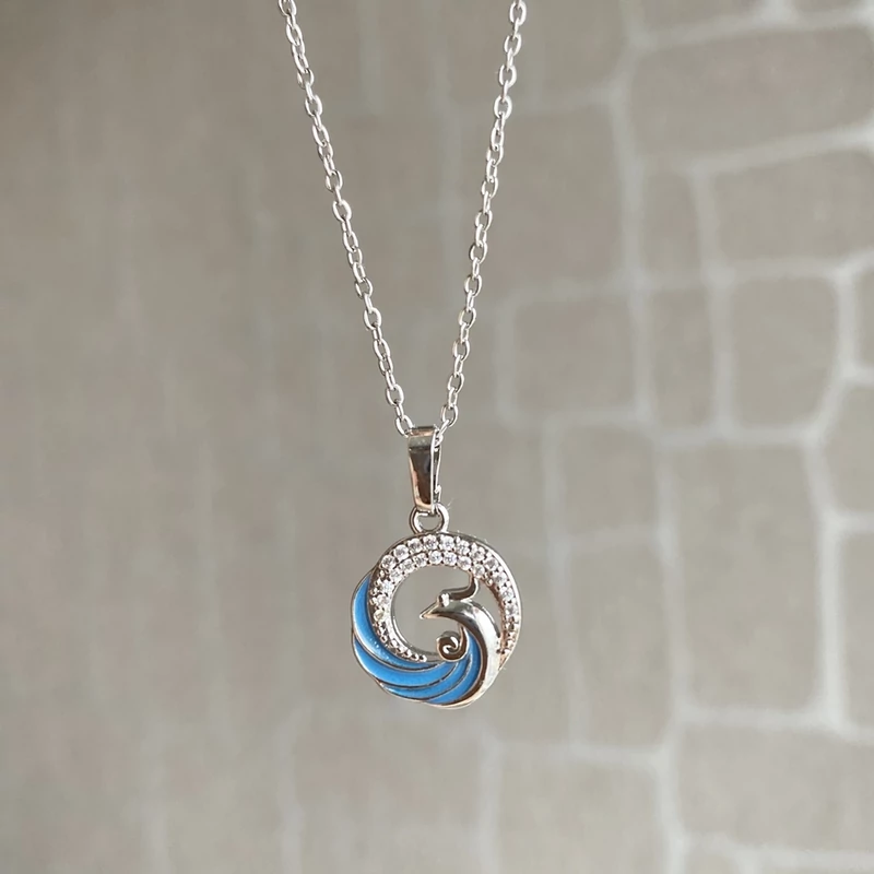 Nemesacél páros nyaklánc szerelmeseknek - női medál (Repülj velem) 