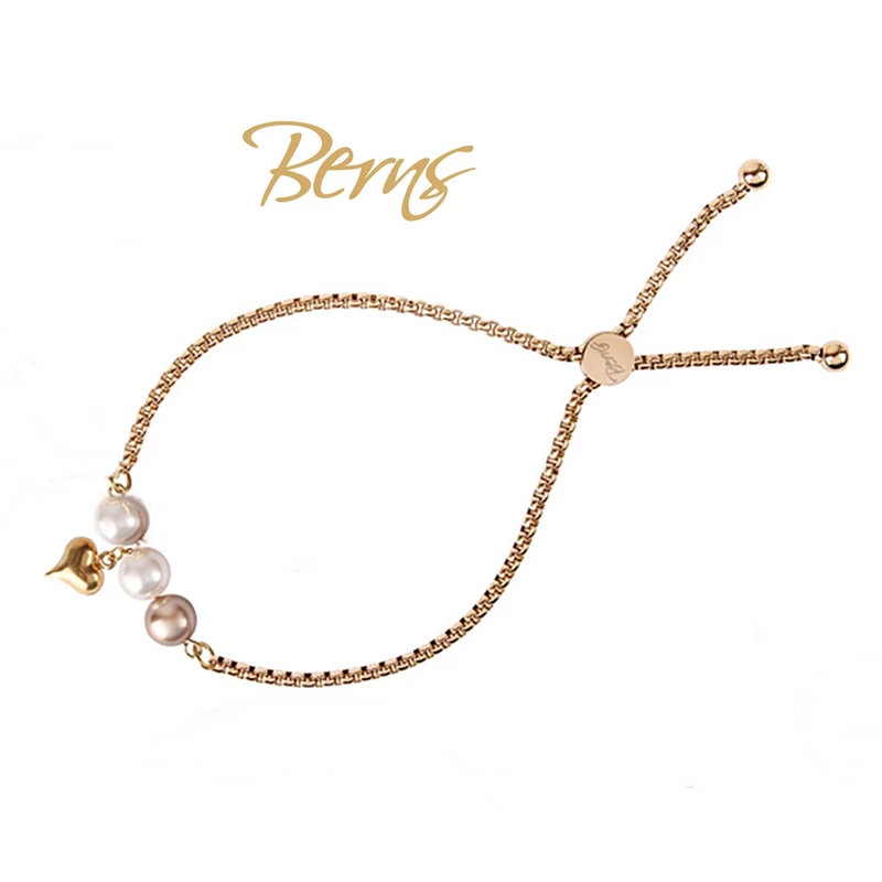 Berns- Női karlánc szívvel -Gold