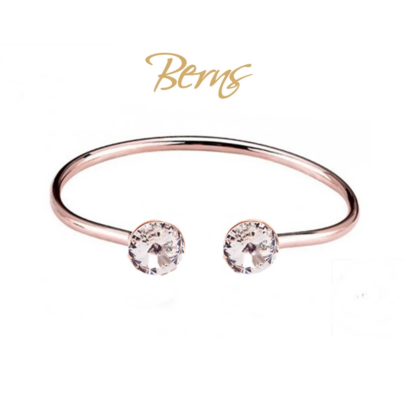 Berns – Női karkötő eredeti SW kristállyal - Rose Gold